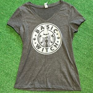 Witch / Halloween / Starbucks shirt
